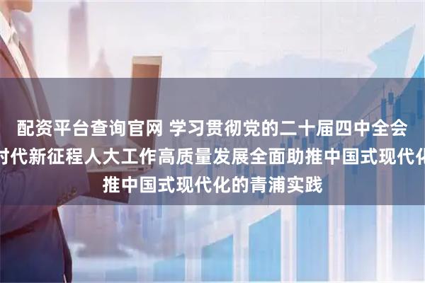 配资平台查询官网 学习贯彻党的二十届四中全会精神丨以新时代新征程人大工作高质量发展全面助推中国式现代化的青浦实践
